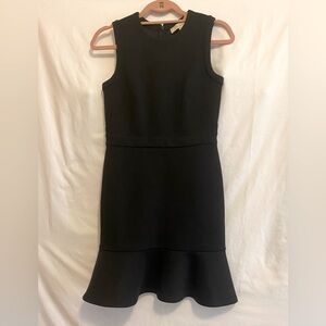 Ann Taylor LOFT sleeveless Black Dress; Size 2P, Poly/Spandex w/ fluted bottom